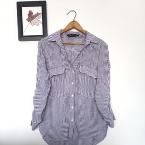 Zara Long Sleeved Striped Blouse